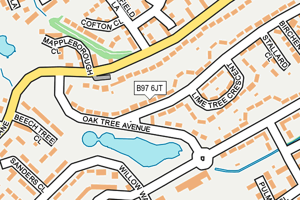 B97 6JT map - OS OpenMap – Local (Ordnance Survey)
