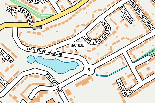 B97 6JU map - OS OpenMap – Local (Ordnance Survey)