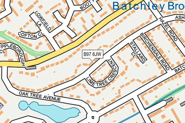 B97 6JW map - OS OpenMap – Local (Ordnance Survey)