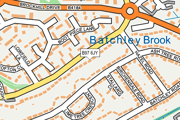 B97 6JY map - OS OpenMap – Local (Ordnance Survey)