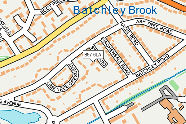 B97 6LA map - OS OpenMap – Local (Ordnance Survey)