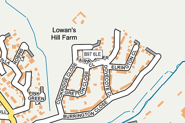 B97 6LE map - OS OpenMap – Local (Ordnance Survey)