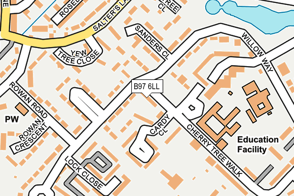 B97 6LL map - OS OpenMap – Local (Ordnance Survey)