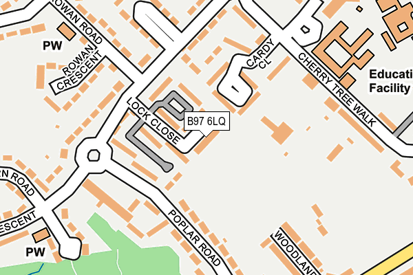 B97 6LQ map - OS OpenMap – Local (Ordnance Survey)