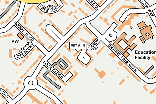 B97 6LR map - OS OpenMap – Local (Ordnance Survey)