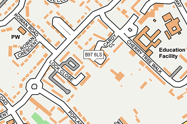 B97 6LS map - OS OpenMap – Local (Ordnance Survey)