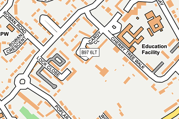 B97 6LT map - OS OpenMap – Local (Ordnance Survey)