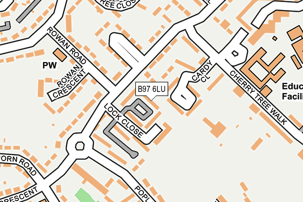 B97 6LU map - OS OpenMap – Local (Ordnance Survey)