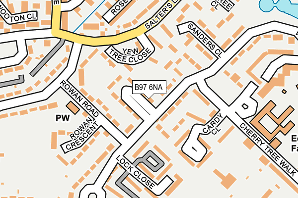 B97 6NA map - OS OpenMap – Local (Ordnance Survey)