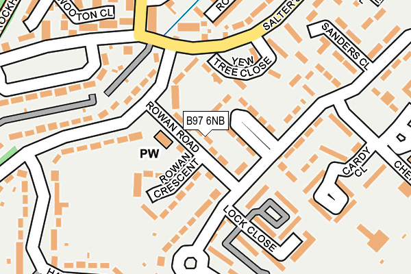 B97 6NB map - OS OpenMap – Local (Ordnance Survey)
