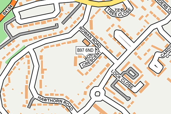 B97 6ND map - OS OpenMap – Local (Ordnance Survey)