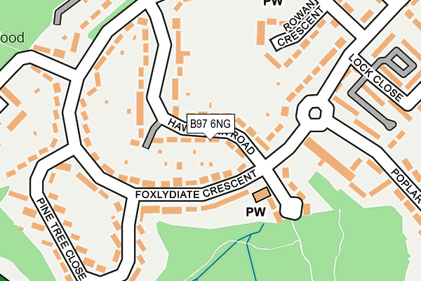 B97 6NG map - OS OpenMap – Local (Ordnance Survey)