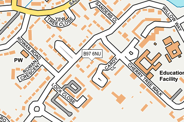 B97 6NU map - OS OpenMap – Local (Ordnance Survey)