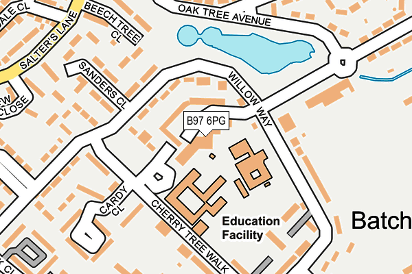 B97 6PG map - OS OpenMap – Local (Ordnance Survey)