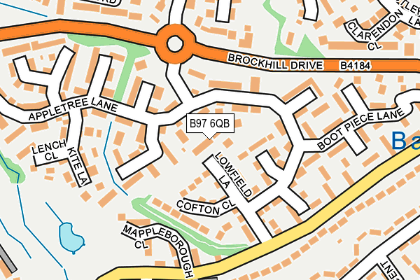 B97 6QB map - OS OpenMap – Local (Ordnance Survey)