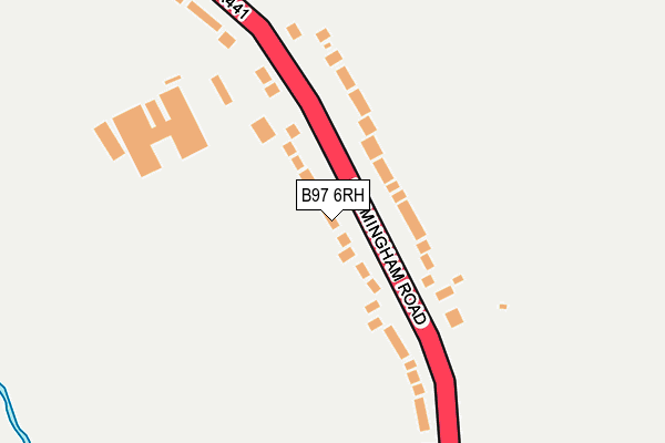 B97 6RH map - OS OpenMap – Local (Ordnance Survey)