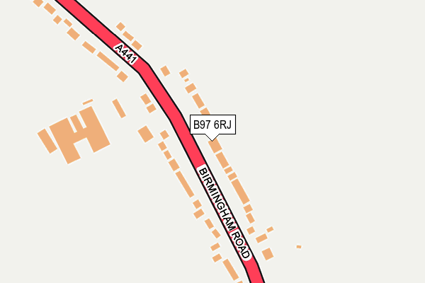 B97 6RJ map - OS OpenMap – Local (Ordnance Survey)