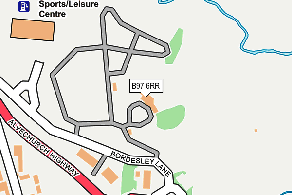 B97 6RR map - OS OpenMap – Local (Ordnance Survey)