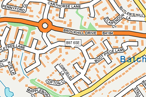 B97 6SE map - OS OpenMap – Local (Ordnance Survey)