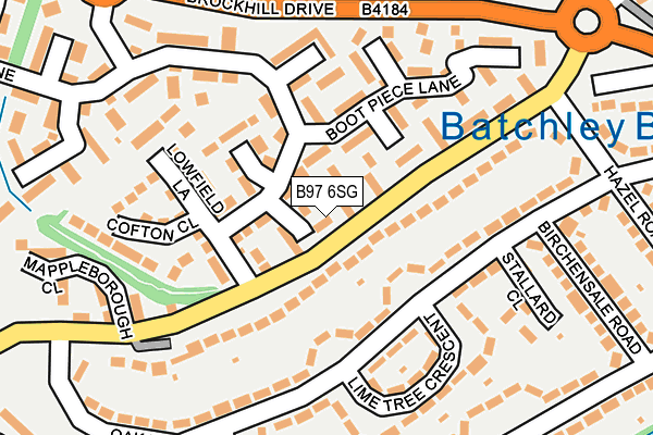 B97 6SG map - OS OpenMap – Local (Ordnance Survey)