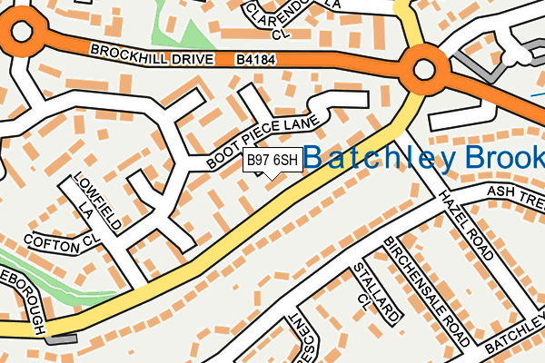 B97 6SH map - OS OpenMap – Local (Ordnance Survey)