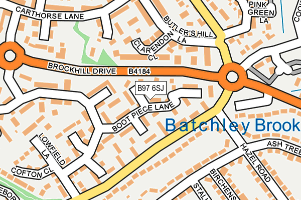 B97 6SJ map - OS OpenMap – Local (Ordnance Survey)