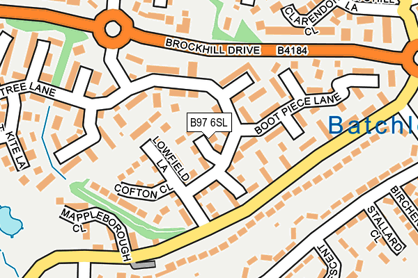 B97 6SL map - OS OpenMap – Local (Ordnance Survey)