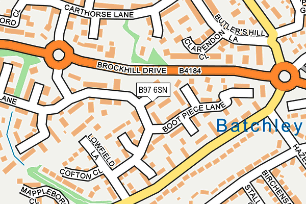 B97 6SN map - OS OpenMap – Local (Ordnance Survey)