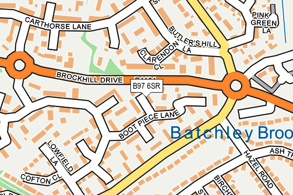 B97 6SR map - OS OpenMap – Local (Ordnance Survey)