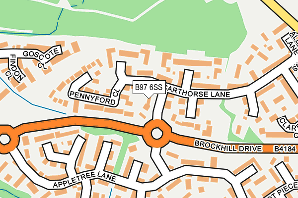 B97 6SS map - OS OpenMap – Local (Ordnance Survey)