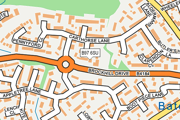 B97 6SU map - OS OpenMap – Local (Ordnance Survey)