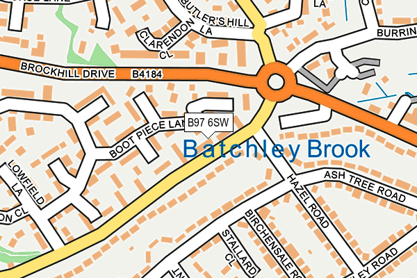 B97 6SW map - OS OpenMap – Local (Ordnance Survey)