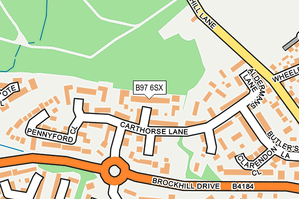 B97 6SX map - OS OpenMap – Local (Ordnance Survey)