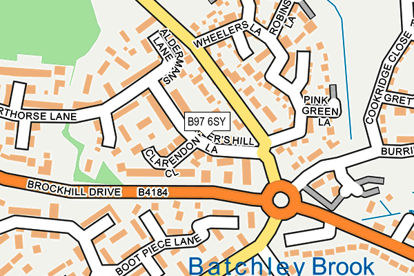 B97 6SY map - OS OpenMap – Local (Ordnance Survey)