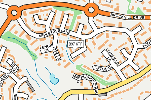 B97 6TF map - OS OpenMap – Local (Ordnance Survey)