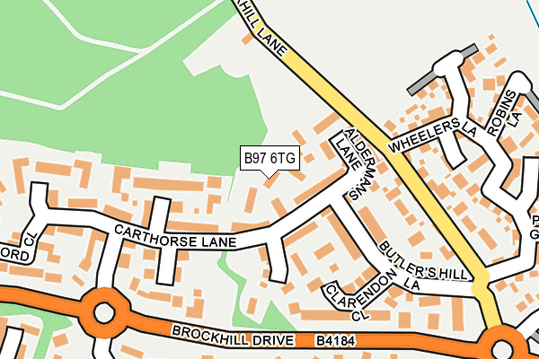 B97 6TG map - OS OpenMap – Local (Ordnance Survey)