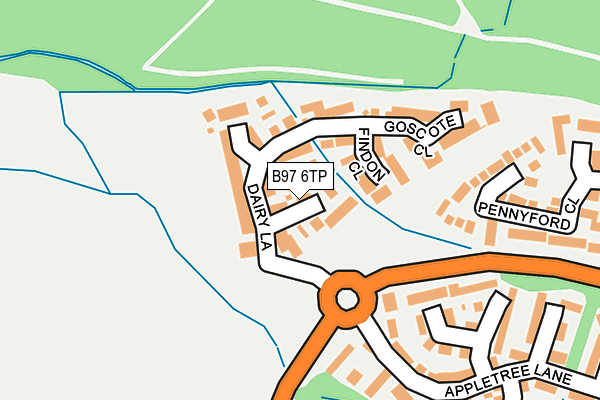 B97 6TP map - OS OpenMap – Local (Ordnance Survey)
