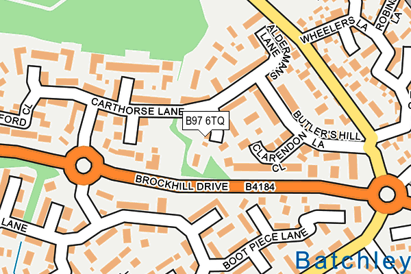 B97 6TQ map - OS OpenMap – Local (Ordnance Survey)