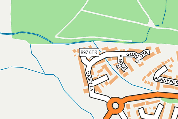 B97 6TR map - OS OpenMap – Local (Ordnance Survey)