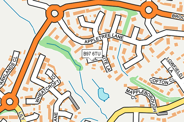 B97 6TU map - OS OpenMap – Local (Ordnance Survey)