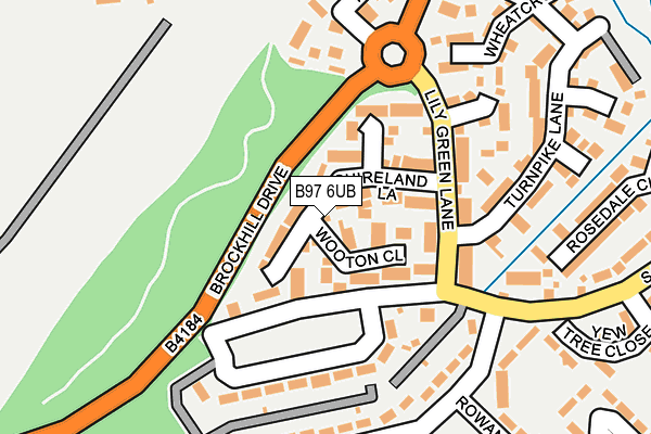 B97 6UB map - OS OpenMap – Local (Ordnance Survey)