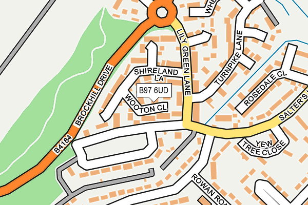 B97 6UD map - OS OpenMap – Local (Ordnance Survey)