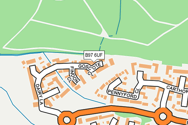 B97 6UF map - OS OpenMap – Local (Ordnance Survey)