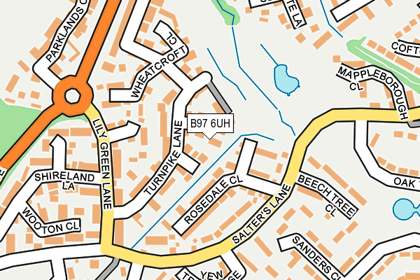 B97 6UH map - OS OpenMap – Local (Ordnance Survey)