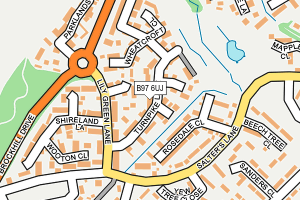 B97 6UJ map - OS OpenMap – Local (Ordnance Survey)