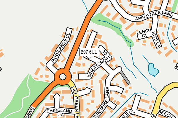 B97 6UL map - OS OpenMap – Local (Ordnance Survey)