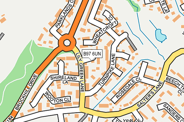B97 6UN map - OS OpenMap – Local (Ordnance Survey)
