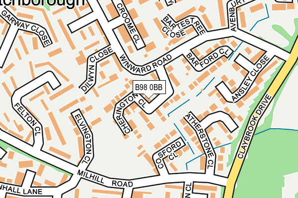 B98 0BB map - OS OpenMap – Local (Ordnance Survey)