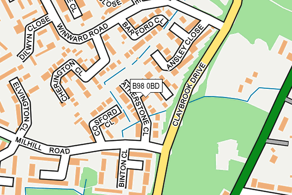 B98 0BD map - OS OpenMap – Local (Ordnance Survey)