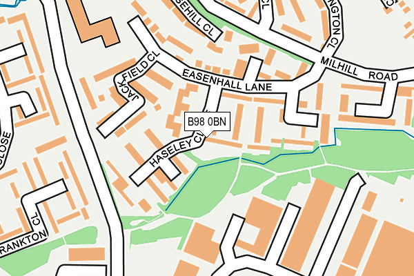 B98 0BN map - OS OpenMap – Local (Ordnance Survey)